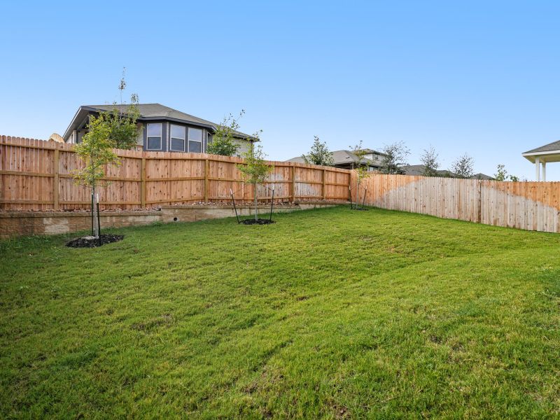 Back Yard of elevation C of the Medina in a Meritage Homes community. Back Yard of elevation C of the Medina in a Meritage Homes community.
