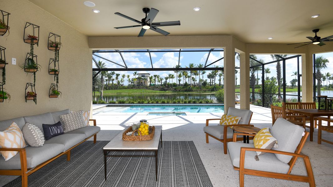Representative furnished interior of a home built from the Pallazio by Taylor Morrison in Esplanade by the Islands, Naples (Image 35).