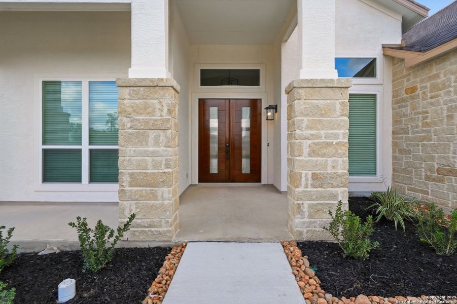 Exterior details and patio area of a home in Mesa Western, Cibolo (Image 27). Exterior details and patio area of a home in Mesa Western, Cibolo (Image 27).