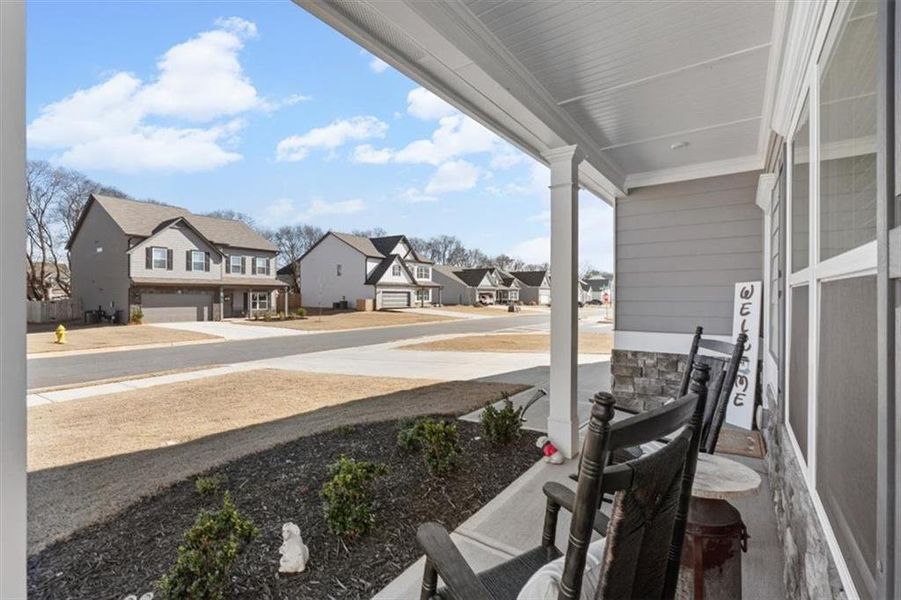 Exterior details and patio area of a home in Jackson Farm, Cartersville (Image 3).