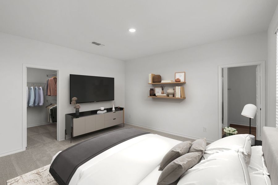 Representative furnished interior of a home built from the Burnet by Pulte Homes in Nopal Valley, San Antonio (Image 12).