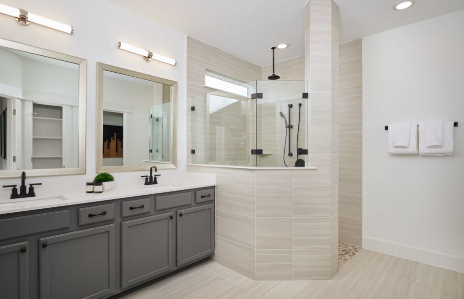 Owner's bath with double vanity