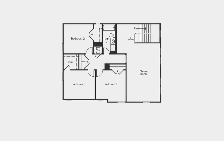 2D floor plan layout for the 2824 by KB Home in Brighton Preserve, Hockley, TX (Image 6). 2D floor plan layout for the 2824 by KB Home in Brighton Preserve, Hockley, TX (Image 6).