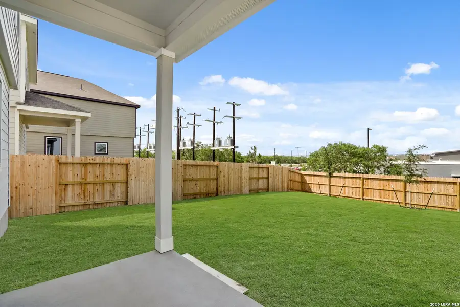 Exterior details and patio area of a home in Katzer Ranch, Converse (Image 2). Exterior details and patio area of a home in Katzer Ranch, Converse (Image 2).