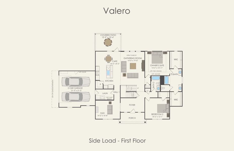 2D floor plan layout for the Valero by Centex in Wildwood Reserve, San Antonio, TX (Image 8). 2D floor plan layout for the Valero by Centex in Wildwood Reserve, San Antonio, TX (Image 8).