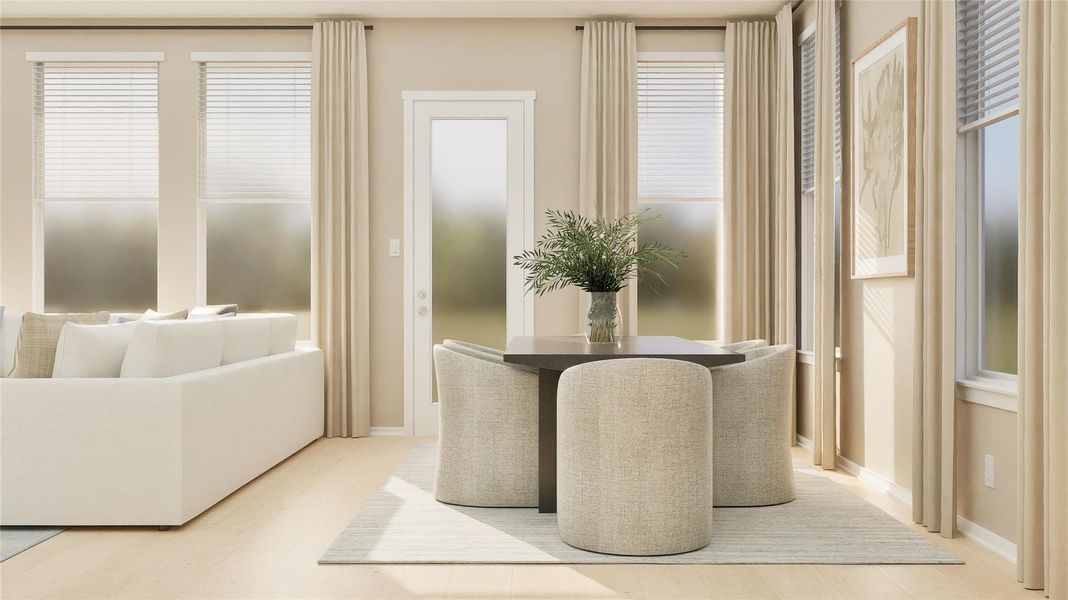 Furnished interior view inside a new home in Cotton Brook, Hutto (Image 7). Furnished interior view inside a new home in Cotton Brook, Hutto (Image 7).