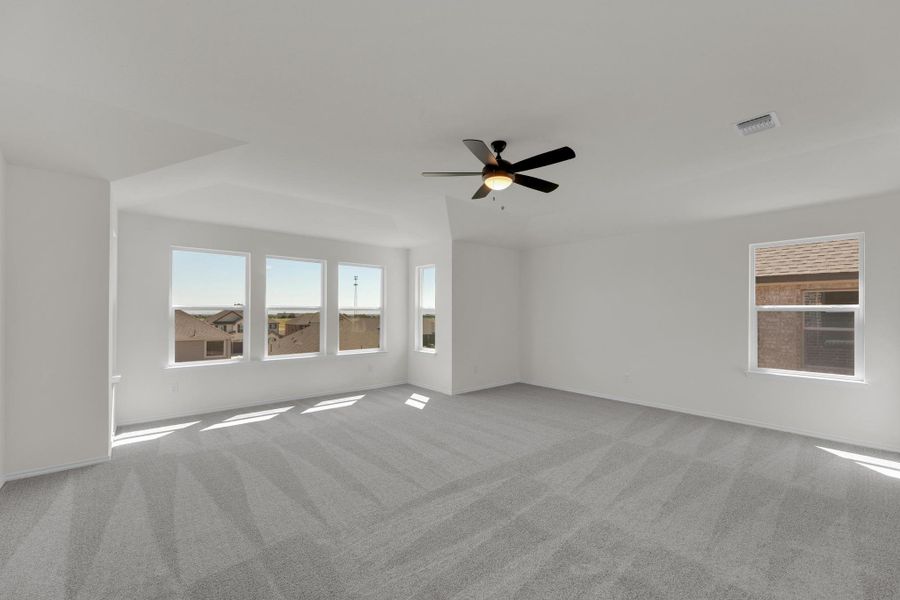 Spacious, unfurnished interior of a new home in Salerno - Classic Collection, Round Rock (Image 19). Spacious, unfurnished interior of a new home in Salerno - Classic Collection, Round Rock (Image 19).