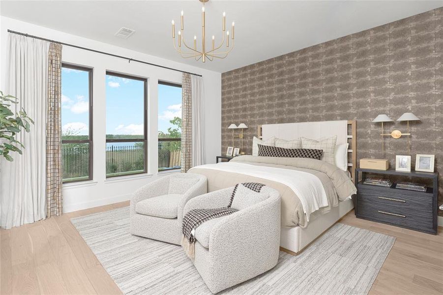 Furnished interior view inside a new home in The Tribute 50', The Colony (Image 14).