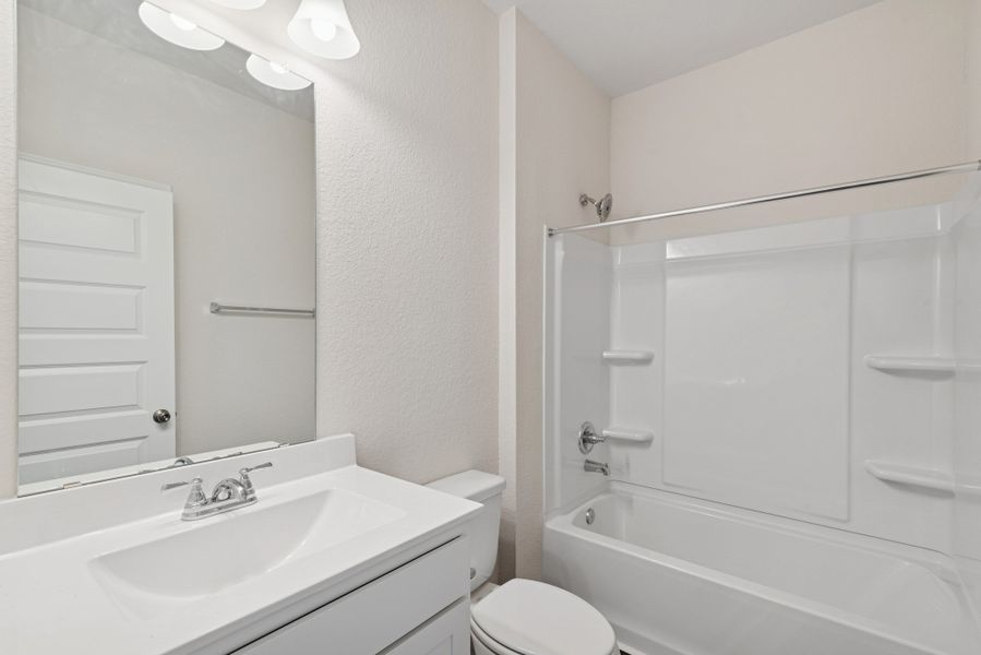 The Crawford- Hall Bath. Home under construction, sample photo used for illustrative purposes only, colors and options will vary.