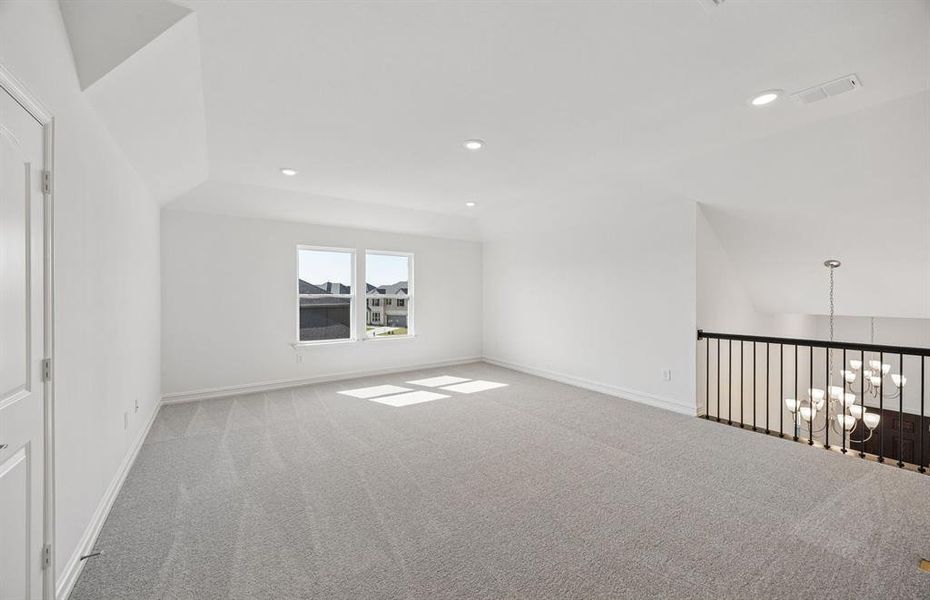 Spacious game room on second level