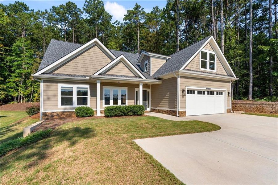 Front exterior of a new home in , Villa Rica, GA, highlighting curb appeal (Image 26).