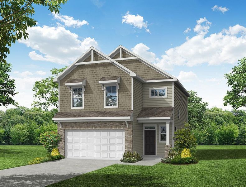 Representative exterior photo of a completed home built from the Graham by Eastwood Homes in Chandler Ridge, McLeansville, NC (Image 7).