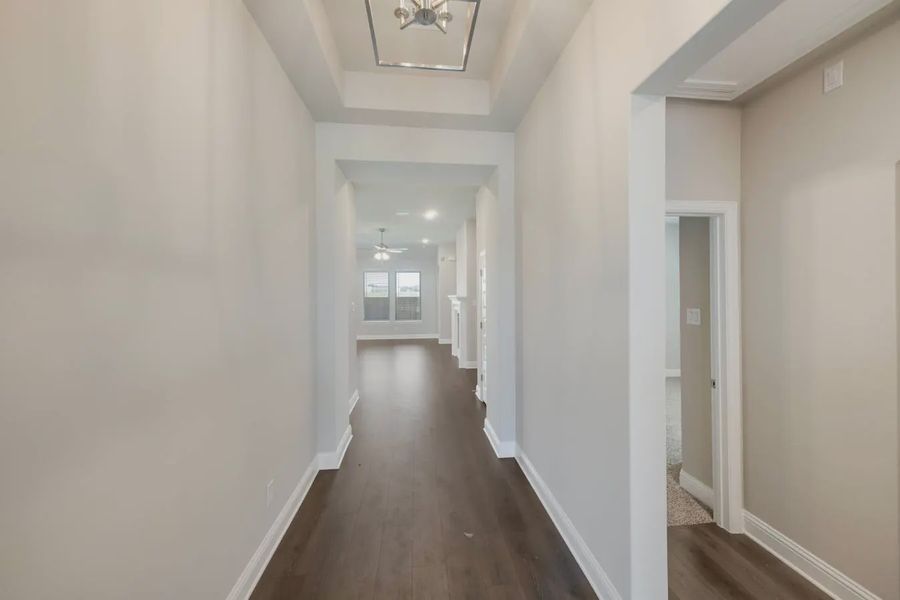 Representative unfurnished interior of a home built from the Addison by Chesmar Homes in Las Lomas 50's, Forney (Image 3).