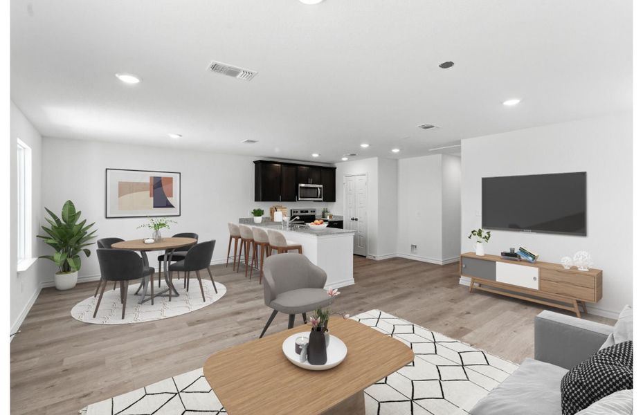 Representative furnished interior of a home built from the Caddo by Centex in Vista Real, Converse (Image 4).