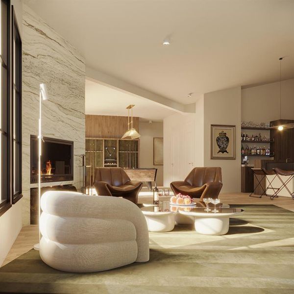 Furnished interior view inside a new home in , Dallas (Image 11).