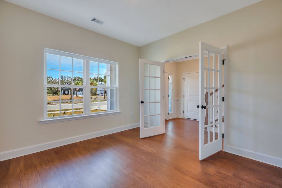 Living room enclosed with optional French doors - customer selections Living room enclosed with optional French doors - customer selections