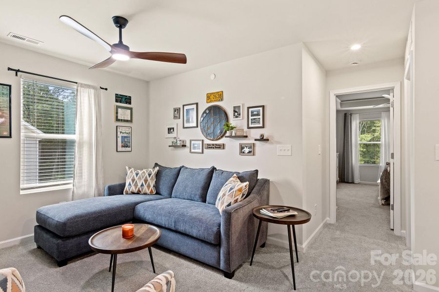 Furnished interior view inside a new home in Hedgecliff Townes, Concord (Image 11). Furnished interior view inside a new home in Hedgecliff Townes, Concord (Image 11).