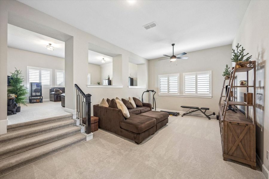 Furnished interior view inside a new home in Prairieland Village - Summit Collection, Cypress (Image 17).