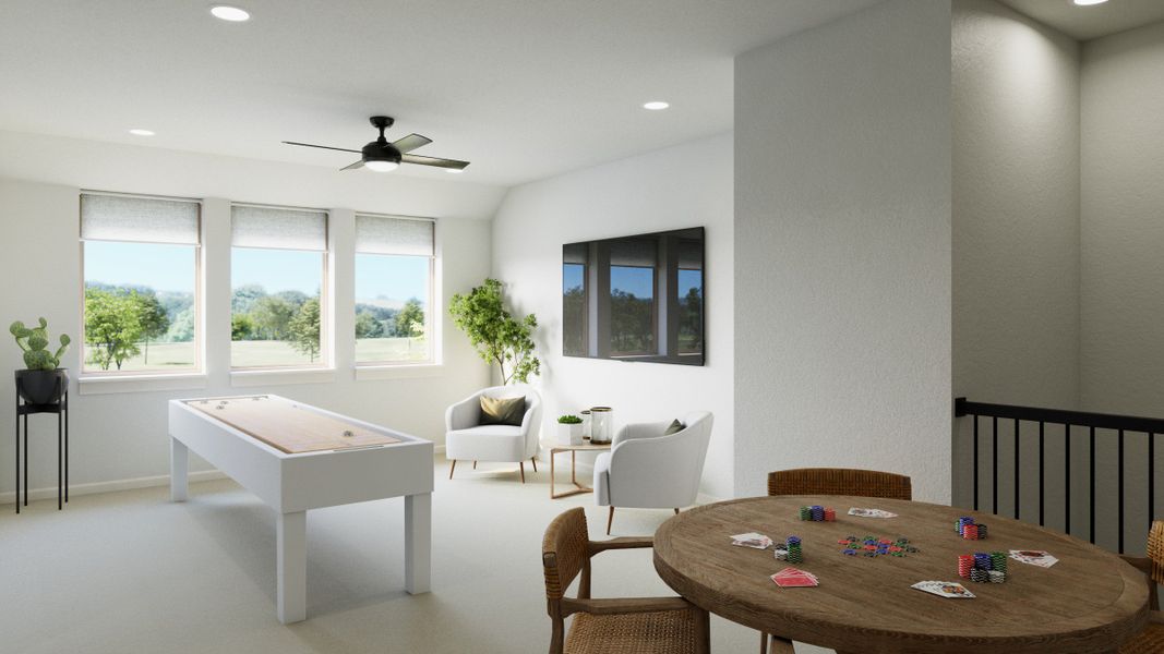 Representative furnished interior of a home built from the Laurent by Normandy Homes in Hazelwood 40' Series, Frisco (Image 10).