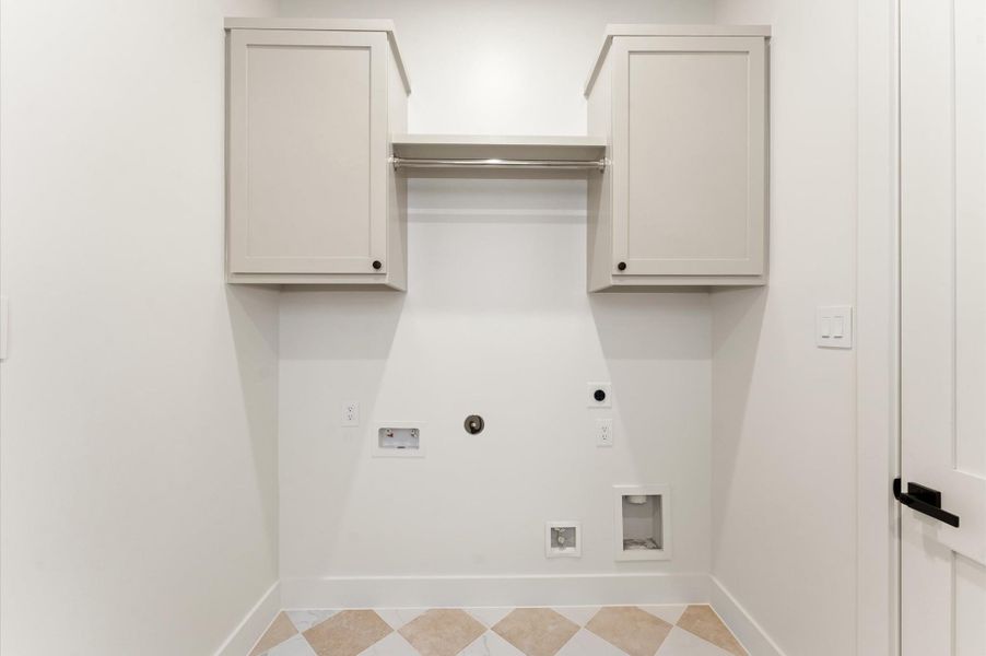 Laundry room has ample storage. Laundry room has ample storage.