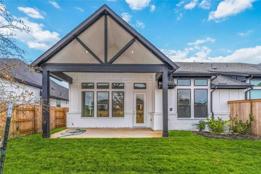 Exterior details and patio area of a home in Elyson, Katy (Image 4). Exterior details and patio area of a home in Elyson, Katy (Image 4).