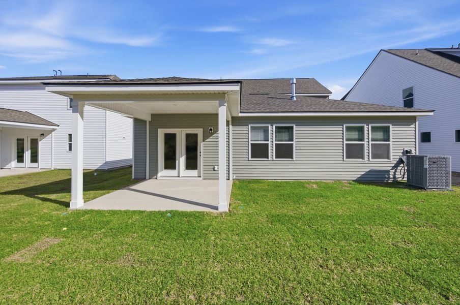 Exterior details and patio area of a home in Grand Arbor, Blythewood (Image 3).
