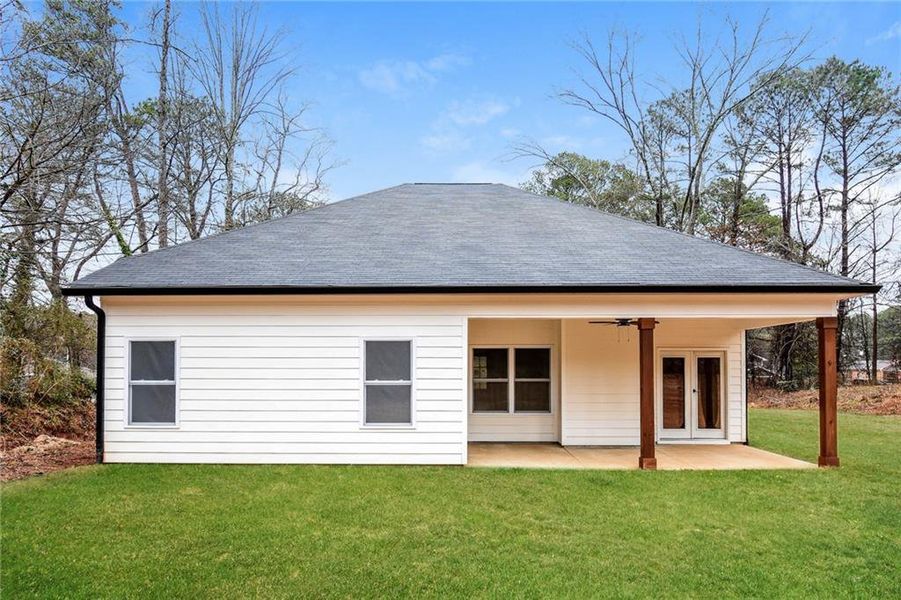 Exterior details and patio area of a home in , Lilburn (Image 4). Exterior details and patio area of a home in , Lilburn (Image 4).