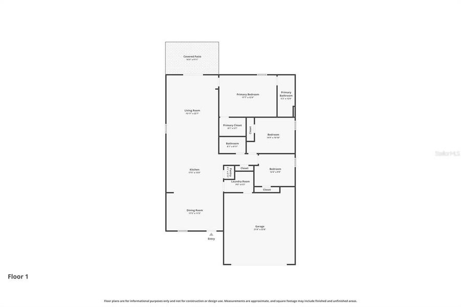 2D floor plan layout of this home in Stables at Cary Forest, Bryceville, FL (Image 5).