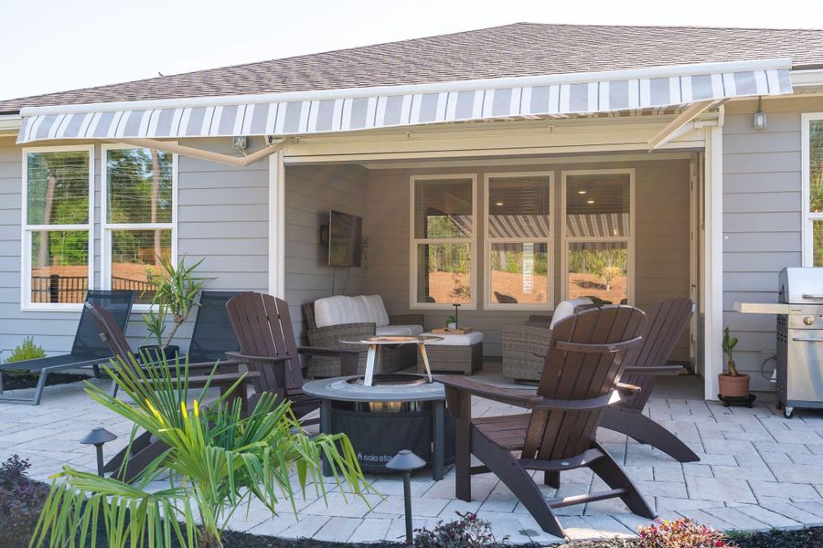 Exterior details and patio area of a home in Del Webb Charleston at Nexton, Summerville (Image 24).