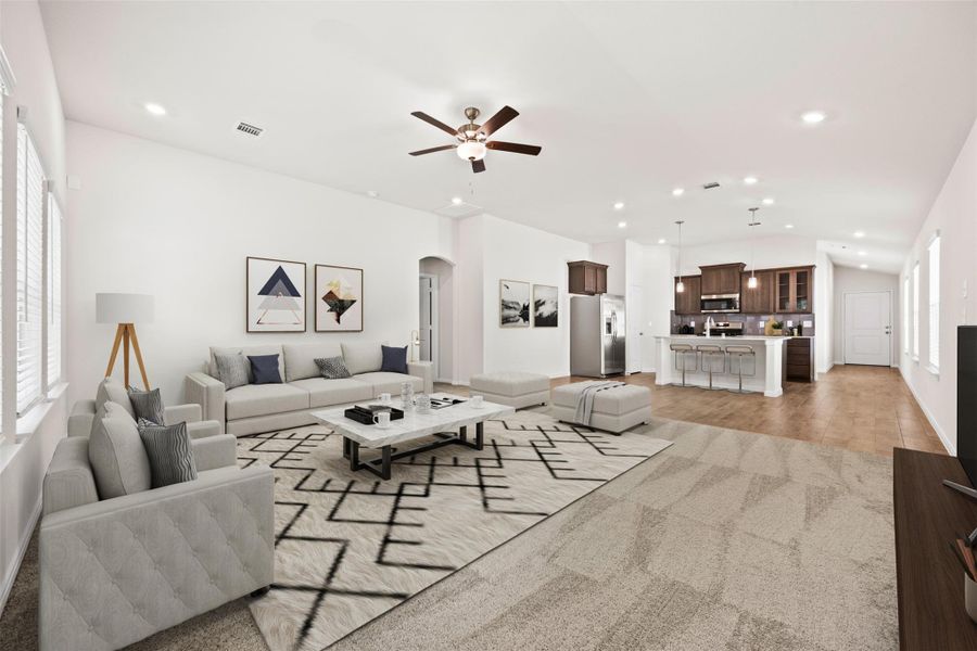Furnished interior view inside a new home in Enclave at Dobbin, Magnolia (Image 15). Furnished interior view inside a new home in Enclave at Dobbin, Magnolia (Image 15).