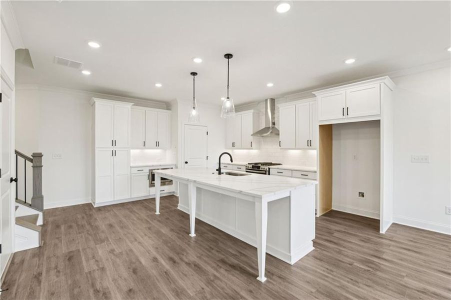 Furnished interior view inside a new home in Millcroft Townhomes, Buford (Image 7). Furnished interior view inside a new home in Millcroft Townhomes, Buford (Image 7).