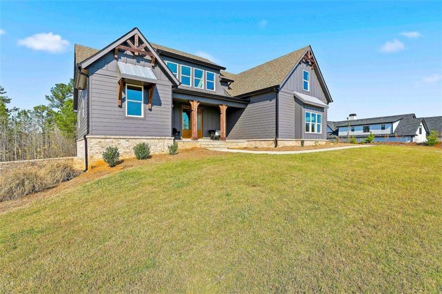 Front exterior of a new home in , Newnan, GA, highlighting curb appeal (Image 27).