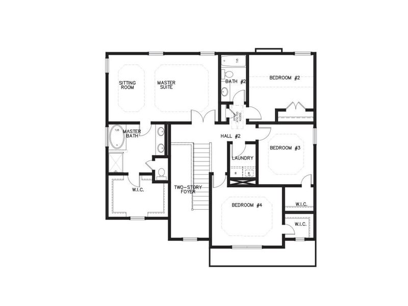2D floor plan layout for the The Chesire by Stephen Elliott Homes in Chimney Oaks, Homer, GA (Image 3). 2D floor plan layout for the The Chesire by Stephen Elliott Homes in Chimney Oaks, Homer, GA (Image 3).