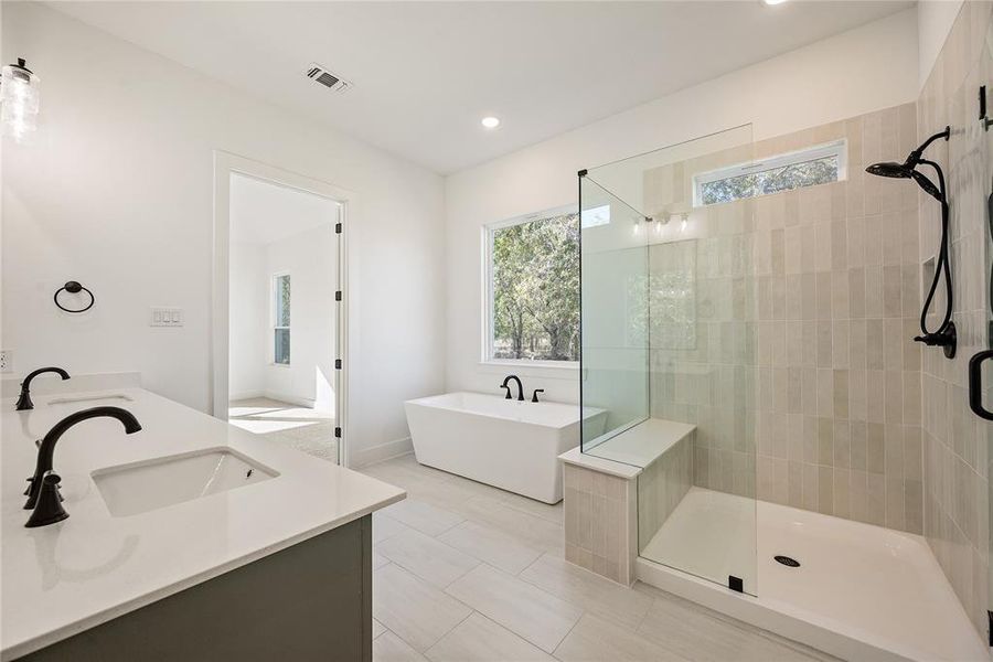 Furnished interior view inside a new home in Rolling Creek Ranch, Aledo (Image 17).