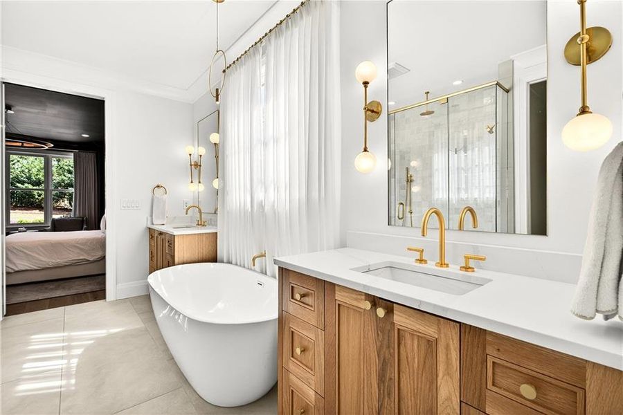 Furnished interior view inside a new home in , Atlanta (Image 22).