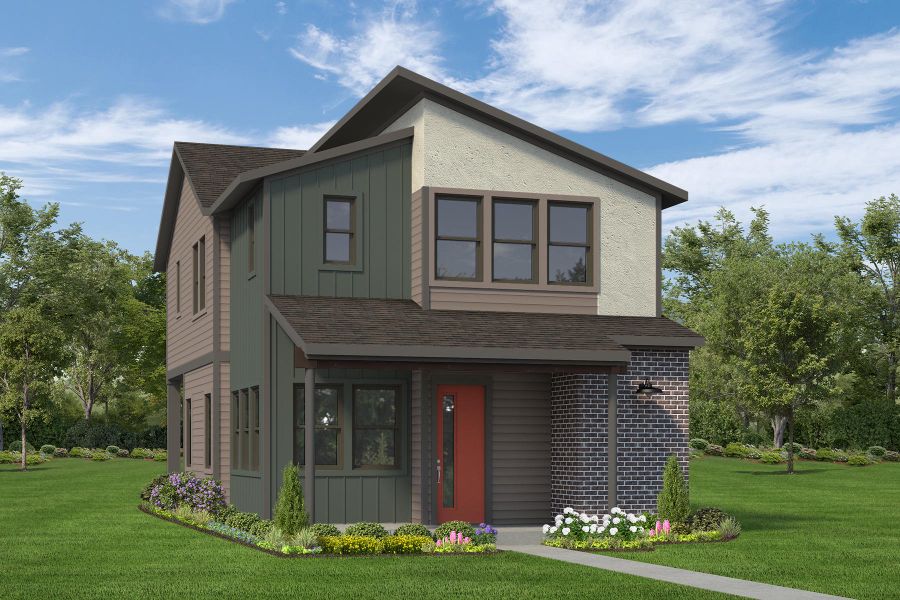 Front exterior of a home in the Two Step Farm - Trio Collection community, located in Montgomery, TX (Image 9).