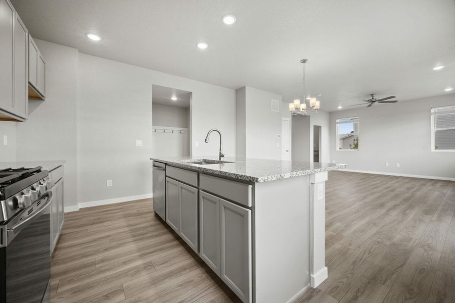 Representative furnished interior of a home built from the Olive by View Homes in Aspen Ranch, Fountain (Image 11).