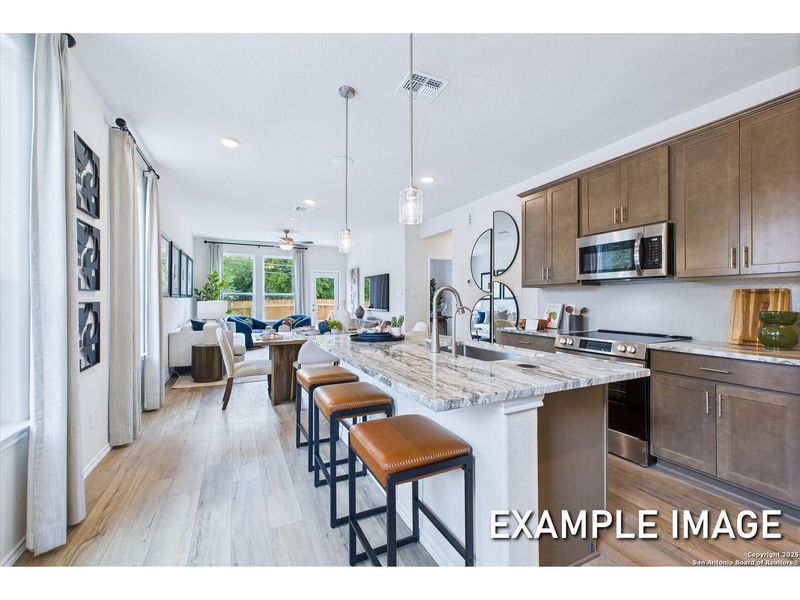 Furnished interior view inside a new home in Meadows at Oak Creek, San Antonio (Image 3).
