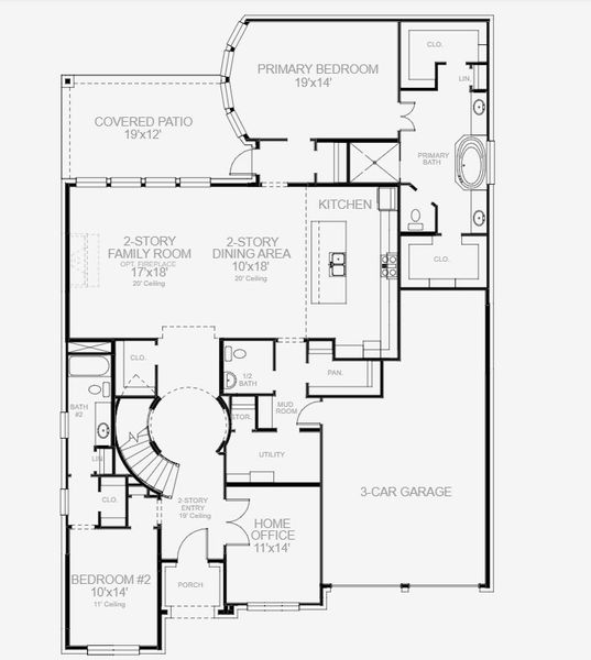 2D floor plan layout for the 3797W by Perry Homes in Sonoma Verde 70', Rockwall, TX (Image 4). 2D floor plan layout for the 3797W by Perry Homes in Sonoma Verde 70', Rockwall, TX (Image 4).