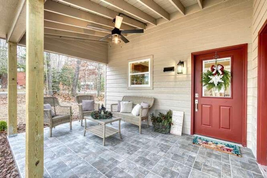 Exterior details and patio area of a home in , Blairsville (Image 2). Exterior details and patio area of a home in , Blairsville (Image 2).