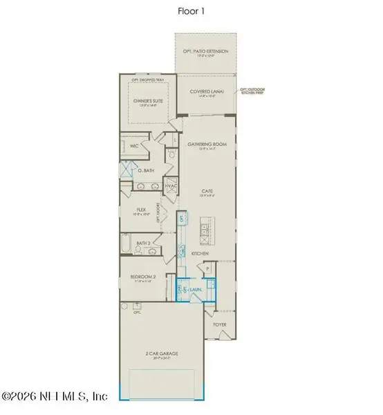 2D floor plan layout of this home in Seminole Palms, Palm Coast, FL (Image 3). 2D floor plan layout of this home in Seminole Palms, Palm Coast, FL (Image 3).