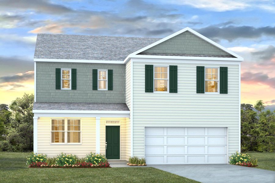 Representative exterior photo of a completed home built from the Galen by D.R. Horton in Jordanville Farms, Galivants Ferry, SC (Image 25).