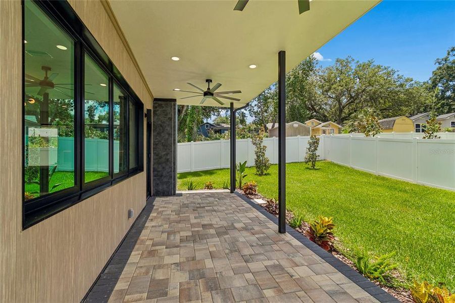 Exterior details and patio area of a home in , Tampa (Image 39).
