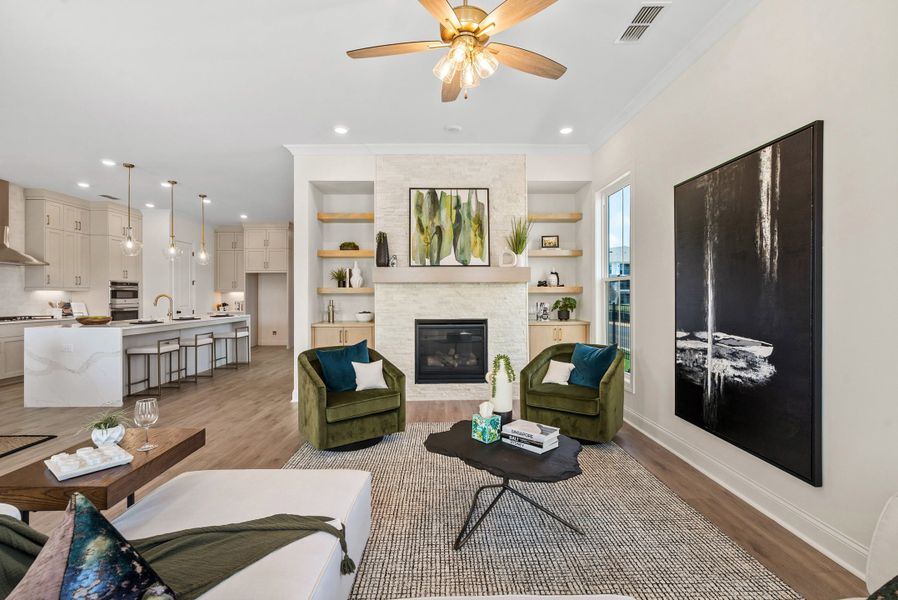Representative furnished interior of a home built from the The Kenton by The Providence Group in Promenade at Sawnee Village, Cumming (Image 9).