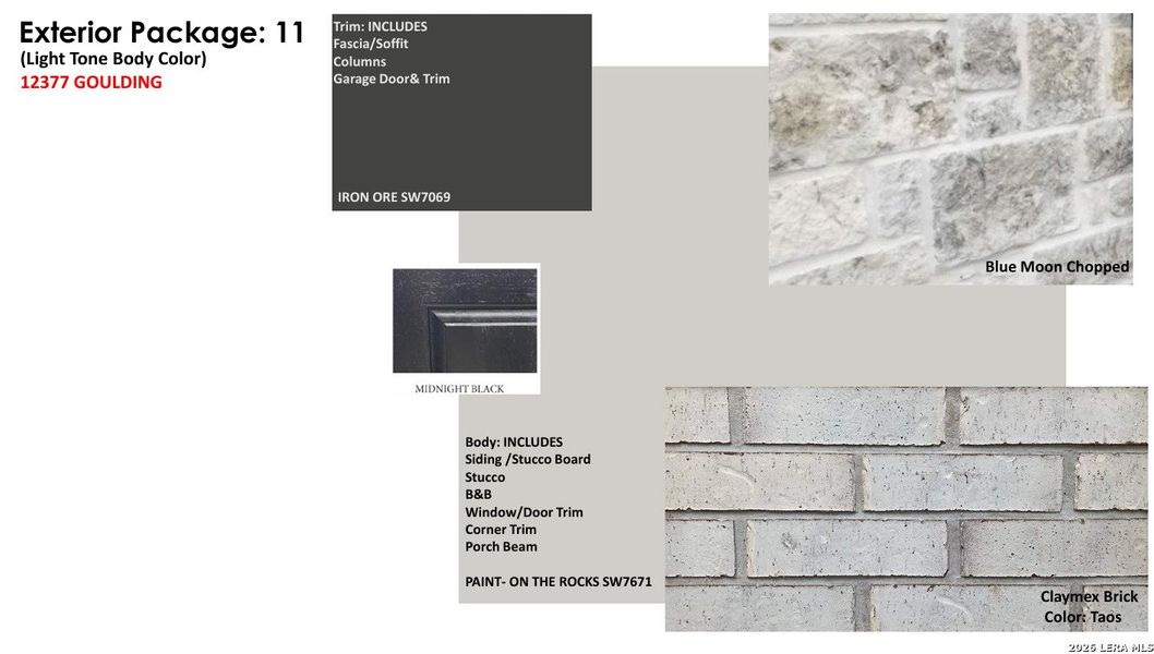 Sample of building materials used in homes in Davis Ranch, San Antonio (Image 3).