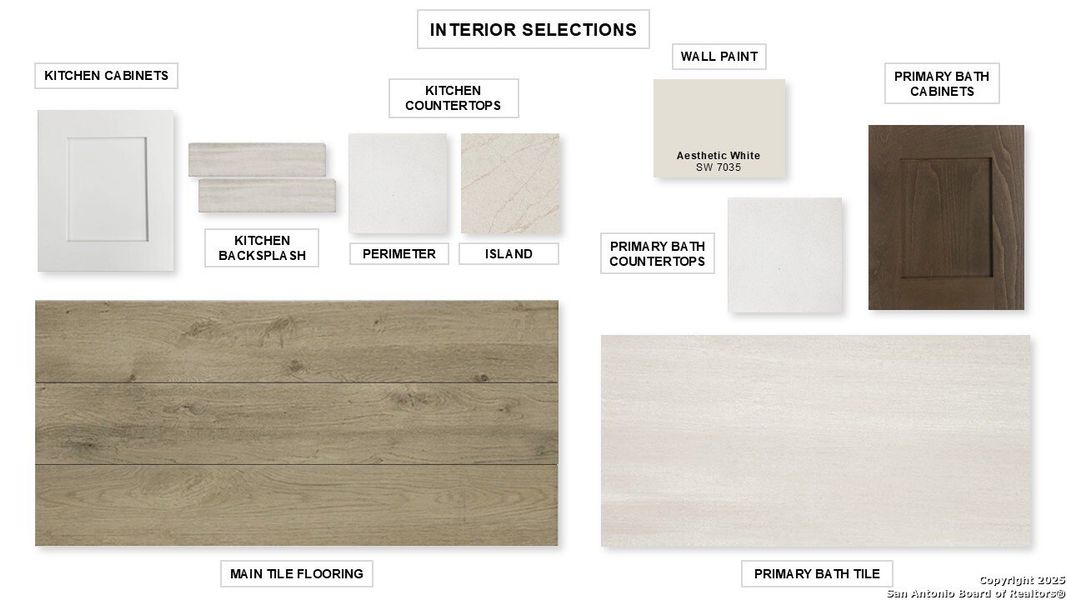 Sample of building materials used in homes in Arcadia Ridge 45', San Antonio (Image 7).