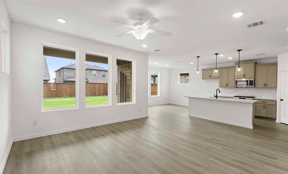 Open Kitchen-Living-Dining Room Representative Photo featuring the Artisan Collection
