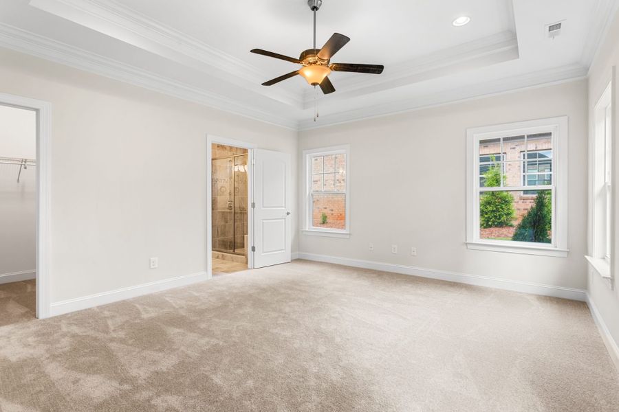 Representative unfurnished interior of a home built from the Somerset by Keystone Homes NC in Weybridge, Burlington (Image 23).