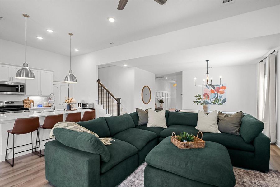 Furnished interior view inside a new home in Lone Star Landing, Montgomery (Image 28).