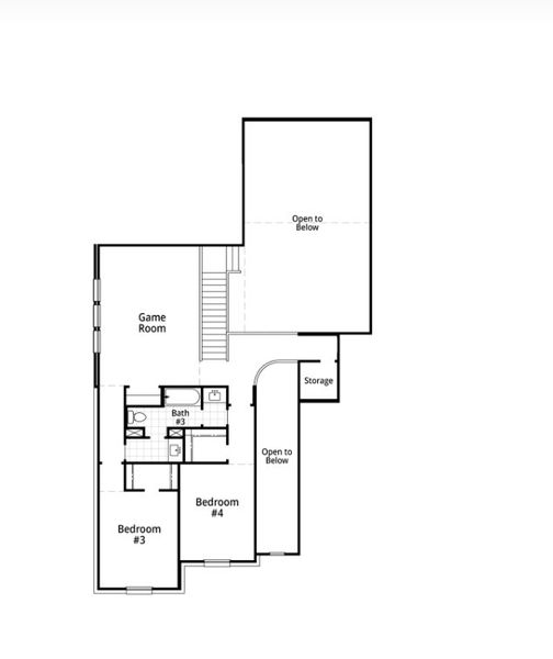 2D floor plan layout for the Foxleigh Plan by Highland Homes in Mosaic: Artisan Series - 60ft Lots, Prosper, TX (Image 8). 2D floor plan layout for the Foxleigh Plan by Highland Homes in Mosaic: Artisan Series - 60ft Lots, Prosper, TX (Image 8).